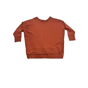 Terra Sky Womens Tunic Sweatshirt with High-Low Hem Auburn Sun Rust Size 3X